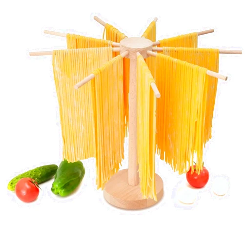 VANKUTL Pasta Drying Rack Wood, Large Pasta Drying Rack Collapsible, Household Noodle Dryer Hanger Stand for Fresh Pasta and Cooking (Beech Wood)