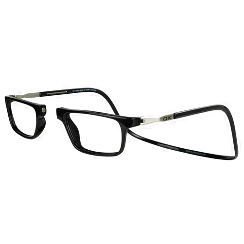 Clic Magnetic Reading Glasses for Men or Women, Computer Readers, Executive XL (XL-XXL, Black, 1.50 Magnification)