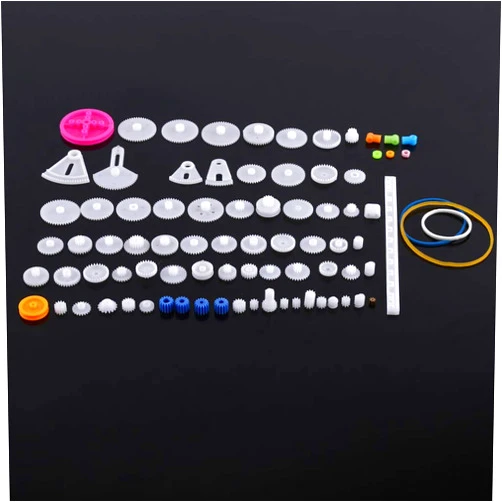 Yosoo DIY Parts Plastic Gears Pulley Belt Worm Kits Gear Set Robot Motor Toy for All Kinds of Cars Robots (6)