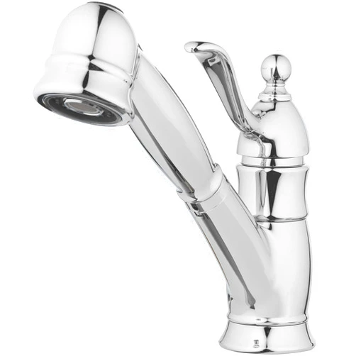Aqua Vista 23-K81CO-CH-AV Singe Lever Kitchen Sink Faucet, Pull-Out Polished Chrome