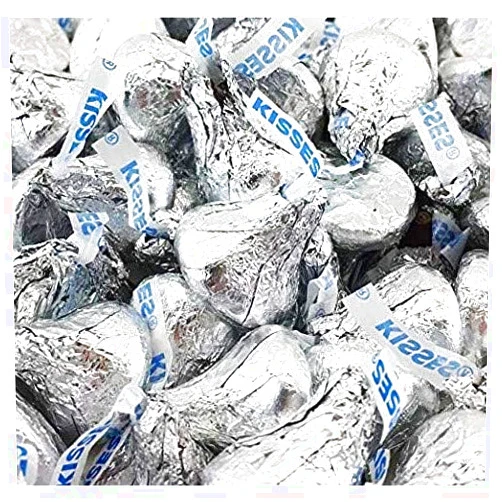 Hershey's Kisses, Milk Chocolate in Silver Foil (Pack of 6 Pounds)