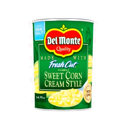 Del Monte Canned Fresh Cut Golden Sweet Cream Style Corn, 14.75 oz Can (Pack of 6)