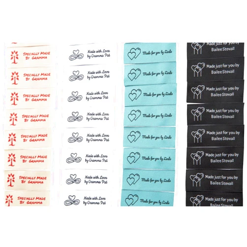 TEKDEERE Custom Woven Sewing Labels Personalized Woven Label for Sewing Crafts, Knitting & Quilting, Name Design Business Text Logo, Size 3/4