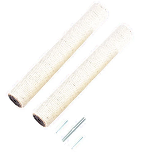 SCSFCVIUS 2Pcs M10 Cat Tree Replacement Post - 10mm Bolt Sisal Cat Scratching Post Replacement Pole DIY M10 Bolt Sturdy PVC Tubes Screws Included (3.35 * 19.68