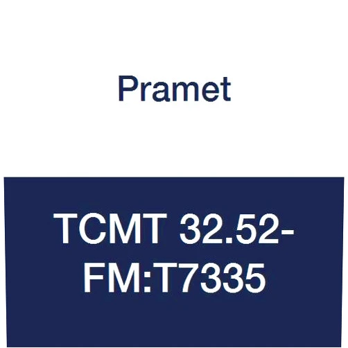 Pramet TCMT 32.52-FM:T7335 Carbide Stainless and Alloys (M30,S20) Indexable Turning Insert, Positive, Finishing-Semi Roughing, 0.031