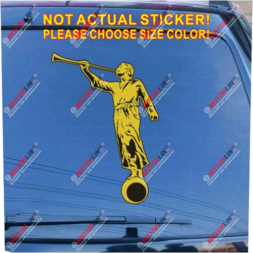 3S MOTORLINE Angel Moroni Decal Sticker Mormonism Book of Mormon Car Vinyl Reflective Glossy pick size (Reflective, 10''(25.4cm) x 7.2