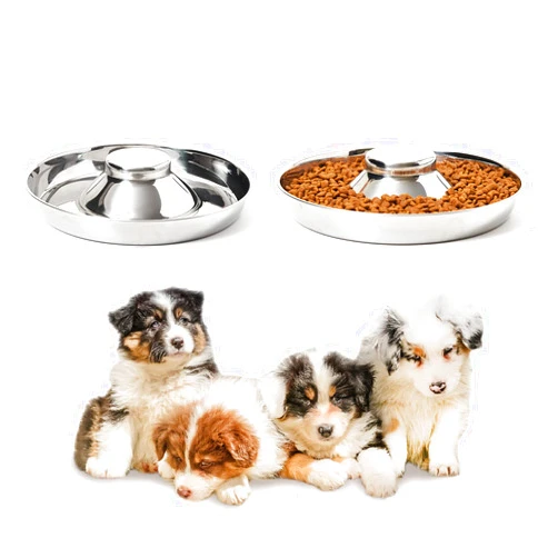 Thankspaw Stainless Steel Puppy Bowls, Set of 2 Puppy Feeder, Dog Food and Water Bowl, Food Feeding Weaning for Small Medium Large Dogs, Pets, M