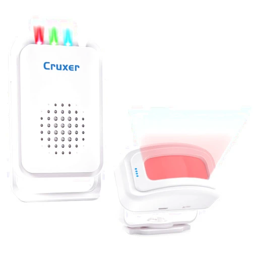 Cruxer Motion Sensor Alarm,Wireless Motion Detector Door Chime Doorbell for Home Store Business,Caregiver Reminder for Elderly,USB/Battery,Vibration
