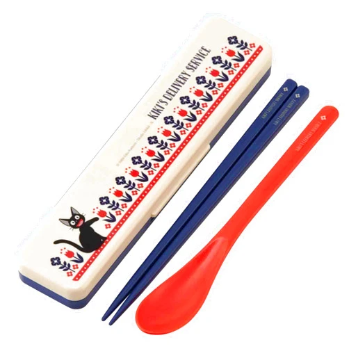 Skater Kiki's Delivery Service Chopsticks and Spoon with Case -Modern