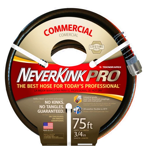 Teknor Apex Neverkink, 9844-75 PRO Water Hose, 3/4-in x 75-feet