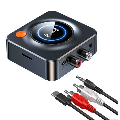 KAIY Bluetooth Receiver for Home Stereo, AUX RCA to Bluetooth Adapter for Old Speakers, NFC Wireless Audio Receiver for Music Streaming Sound System, KAIY Convert Wired Speakers to Wireless