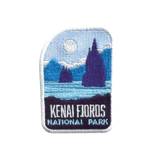 Vagabond Heart Kenai Fjords National Park Patch - Iron On Travel Badge - Kenai Fjords Souvenir
