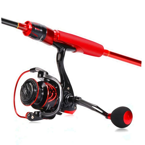 Sougayilang Fishing Rod Reel Combos,Two Pieces Light Weight Pole with High Speed Smooth Powerful Gear Casting &Spinning Avaliable for Freshwater Saltwater