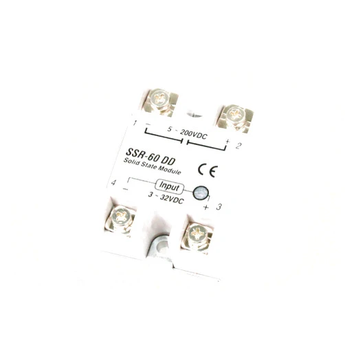 NOYITO SSR-60DD 60A Single Phase Contactless Mute Solid State Relay DC Control DC Input Control Voltage DC3-32V Control Load Voltage DC 5-200V