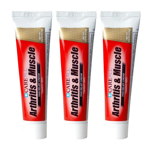 CareAll Capsaicin Arthritis, Muscle, and Joint Cream 1.5 oz. (3 Pack), Relief of Minor Aches and Pains from Backache, Sprains, Strains, Arthritis. Fragrance Free