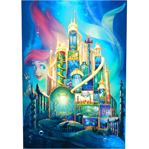 Ravensburger Disney Castle Collection: Ariel 1000 Piece Jigsaw Puzzle for Adults - 12000265 - Handcrafted Tooling, Made in Germany, Every Piece Fits Together Perfectly