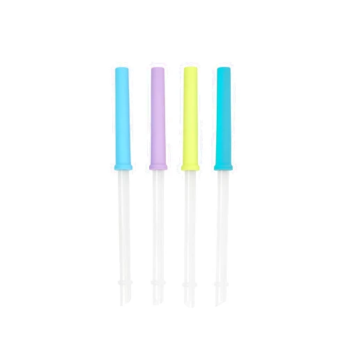 REDUCE Reusable Coldee 2.0 Splash Straw Set, 4 Pack - Spill-Proof, BPA-Free, Dishwasher-Safe - Fits 14 oz Coldee Tumblers and Mugs, Assorted Colors