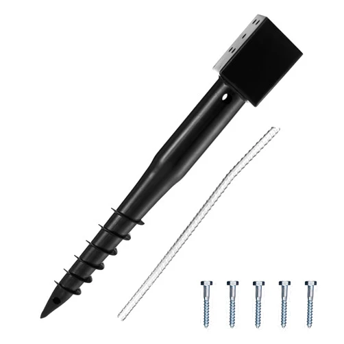 LADECH Premium No Dig Ground Anchor – DIY Screw in Post Stake – 27 Inch – Fits Standard 4x4 Post (3.5
