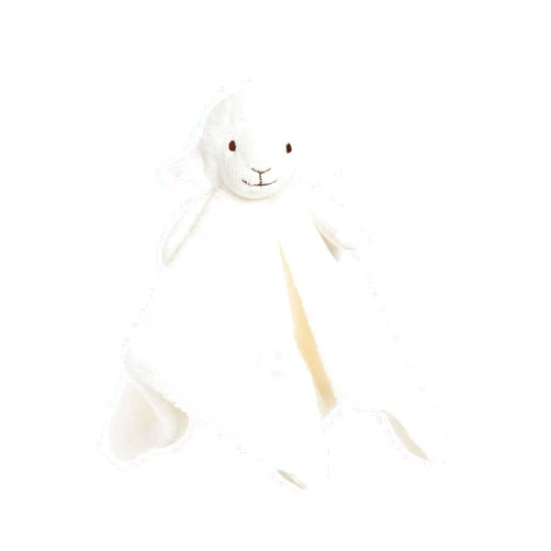 Apricot Lamb Luxury Snuggle Plush White Lamb Sheep Infant Stuffed Animals Security Blanket Nursery Character Blanket(White Lamb, 14 Inches)