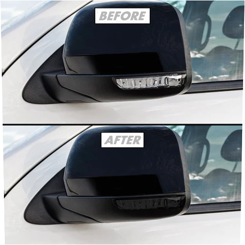 SlickMod PreCut Vinyl Smoke Tint for 2011-2023 Dodge Durango Side Mirror (20% Dark Smoke, 4. Mirror Turn Signal)