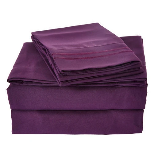 Clara Clark Supreme 1500 Series, Queen Size 4 Pc. Sheet Set, Purple