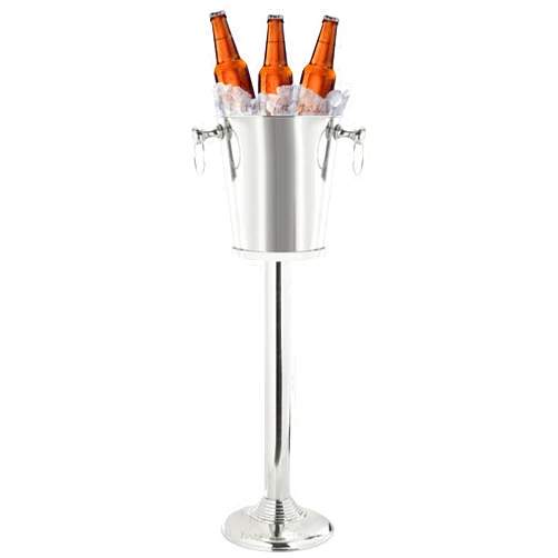 Nagina International Nickel Plated Premium Aluminum Free Standing Wine Chiller | Wine Coolers & Cellar with Ice Bucket | Kitchen & Bar Wares