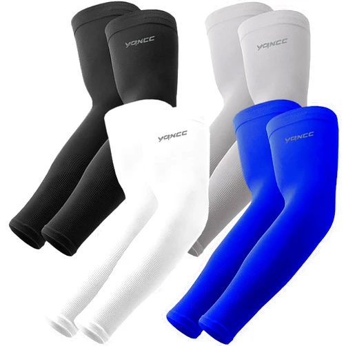 YQXCC 4 Pairs Arm Sleeves, Cooling UV Sun Protection Sports Compression Sleeves for Men Women, Golf Basketball Arm Sleeves