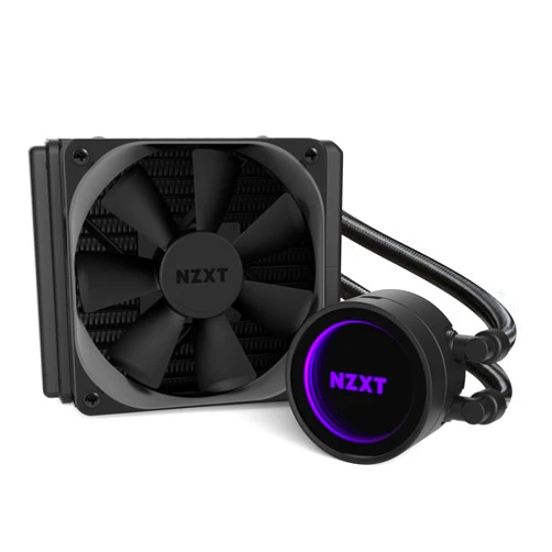 NZXT Kraken M22 120mm - RL-KRM22-01 - AIO RGB CPU Liquid Cooler - CAM-Powered - Infinity Mirror Design - Reinforced Extended Tubing - Aer P120mm PWM Radiator Fan (Included) Black