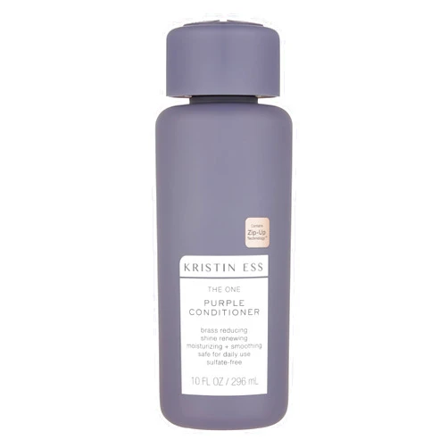 Kristin Ess Hair The One Purple Conditioner for Toning + Moisturizing Blonde Hair - Neutralizes Brass + Yellow Tones - Sulfate, Silicone and Paraben Free, Color + Keratin Safe, 10 fl. oz.