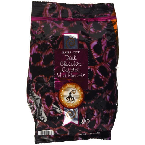 TJ's Trader Joes Dark Chocolate Covered Mini Pretzels (12 Oz)