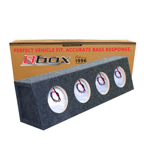 Atrend Bbox Pro Audio Tuned 4 Way 6.5 Wedge Shape Car Speaker Boxes & Enclosures-Speaker Box for Great Sound Quality for Home & Vehicle-Push and Insert Speaker Terminals - Four way 6.5 Speaker Boxes