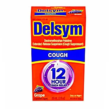Delsym Adult 12 Hour Grape Cough Syrup, 3 oz (Pack of 6)