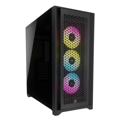 Corsair 5000D RGB Mid-Tower Case - 3X AF120 RGB Fans - Lighting Node PRO - High-Airflow Design - RapidRoute Cable Management - Black
