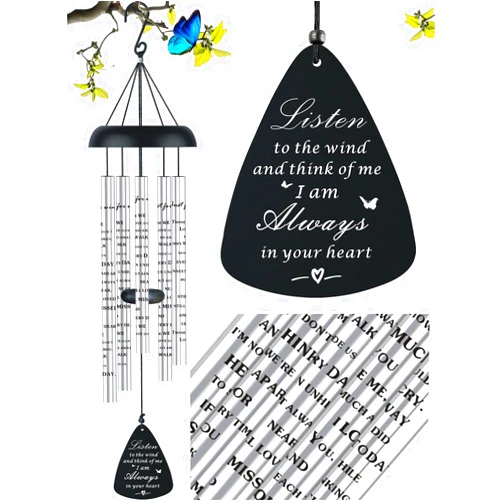 JUST FOR WIND Sympathy Memorial Wind Chimes for Outside Loss of Loved One, Sympathy Gift Baskets Windchimes Outdoors in Memory of A Loved One, Grief Funeral Bereavement Memorial Gifts for Loss of Father Mother, 32