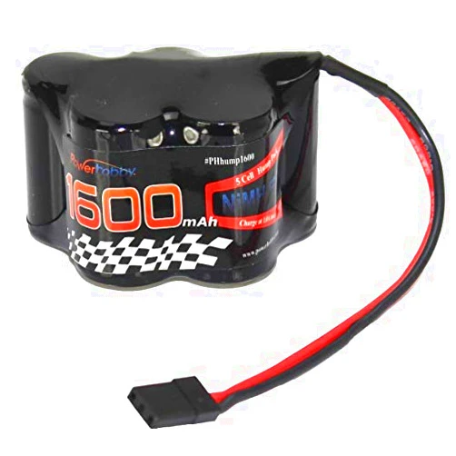 Hobbypower Powerhobby 6V 1600mAh NiMH Receiver Hump Battery Pack Fits : 1/8 1/10 Losi T-Maxx HPI Ofna Mugen Kyosho Associated