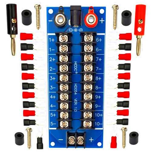 HCDC 20Amp 2x10 Position Barrier Terminal Block Distribution Module for AC DC