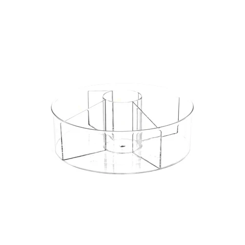 iDesign 11.5-Inch Plastic 5-Section Lazy Susan Organizer – Linus Collection – Clear