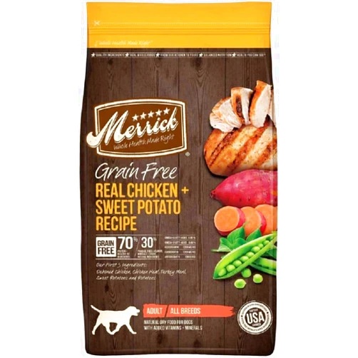 Merrick Grain Free Chicken + Sweet Potato Recipe Dry Dog Food, 4 lbs.