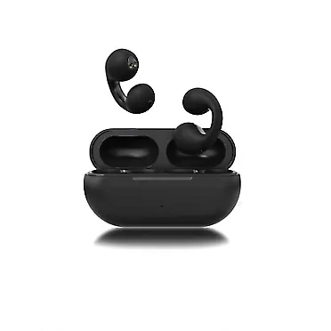 iik Wireless Ear Clip Bone Conduction Headphones, Waterproof Bluetooth Open Ear Earbuds Cycling Earpiece Noise Canceling Headset for Cycling Driving Running (Black)