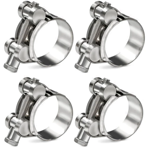 PEROMI 4 Pack 29-31mm T-Bolt Hose Clamp,Stainless Steel_304 Intercooler Pipe Tube Clamps,Turbo Pipe Clamps,Clamp Adjustable Range 1.14