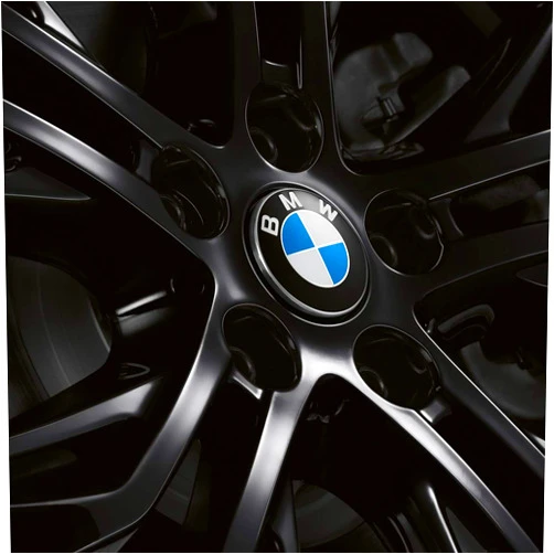 BMW 36122455268 Floating Center Caps Compatible with All Original Alloy Wheels with 5x112 Bolt Pattern 56mm Roundel (Set of 4)