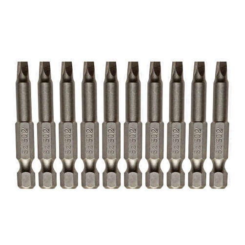 VESTTIO Square Head SQ2 Screwdriver Bit Set 10PCS 1/4 Inch Hex Shank 2 Inch/50 mm Length S2 Steel with Magnetic for Power Screwdriver Drill Impact Driver