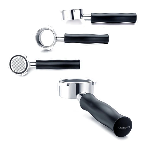 Normcore 51mm Naked Bottomless Portafilter 3 Ears Fits Delonghi Dedica EC680 and EC685, and SMEG & EUPA Coffee Machines with Anodized Aluminum Handle - Included Portafilter Filter Basket