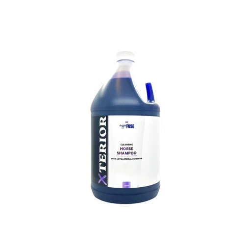 EquiFUSE Xterior Cleansing Shampoo for Horses - Deep Cleansing, Whitening, Medicated, Long-Lasting, Gentle Yet Effective | 128+ Washes