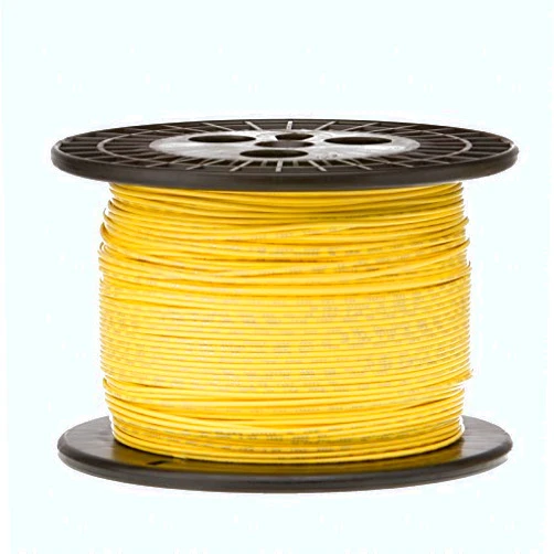 Remington Industries 22UL1007SLDYEL1000 22 AWG Gauge Solid Hook Up Wire, 1000 feet Length, Yellow, 0.0253