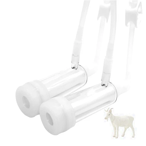 Hantop Milking Machine Accessory Double Head Teat Cup, Standard Size (φ20mm, for Goat)