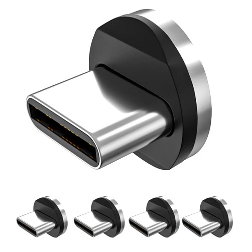 Terasako Magnetic Connector Tips Head for Type C Android Devices (5 Pack), Magnetic Phone Cable Adapter for Samsung Galaxy S8 S8 Plus, Google Pixel/Pixel XL, Nexus 6P/5X, OnePlus