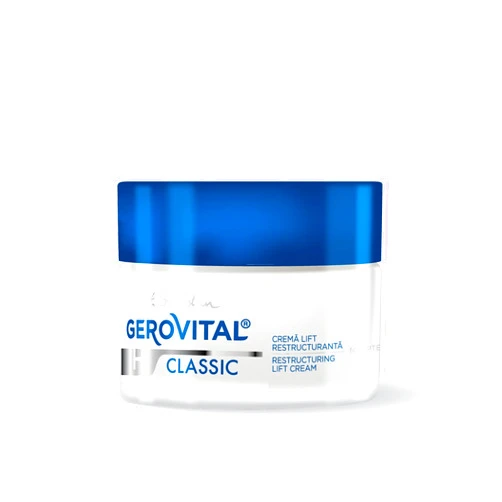 GEROVITAL CLASSIC Restructuring Lifting Cream Night Care with Hyaluronic Acid, Juvinity™, Vitamin E, Anti-wrinkle, Anti-Age Face Cream, Face Moisturizer, 50 ml
