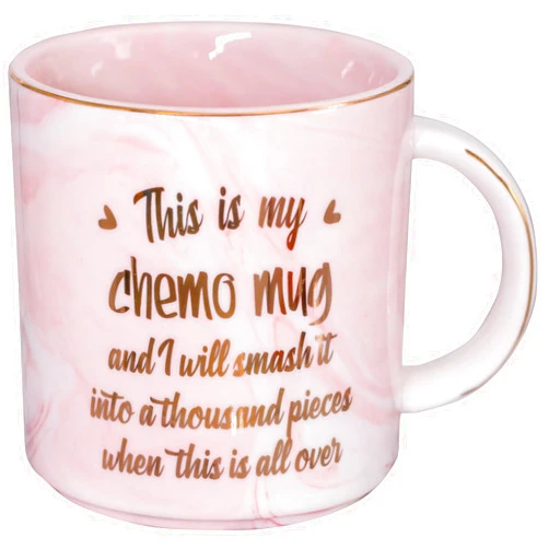 Mugpie Cancer Survivor Gifts for Women - This Is My Chemo Mug - Survivor Gifts for Breast Cancer Awareness Chemo Patient Friends - Cute Christmas Gift Pink Coffee Cup 11.5oz