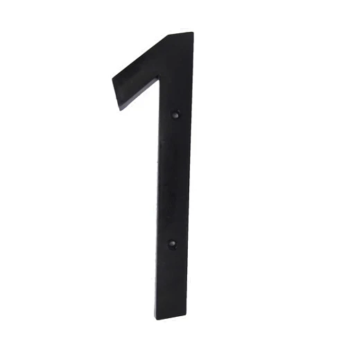 Maya Superior 6 Inch House Numbers Home Address Street Number for Outdoor indoor Exterior Building Apartment Yard Farmhouse Black Hard Plastic UV resistant Number 1